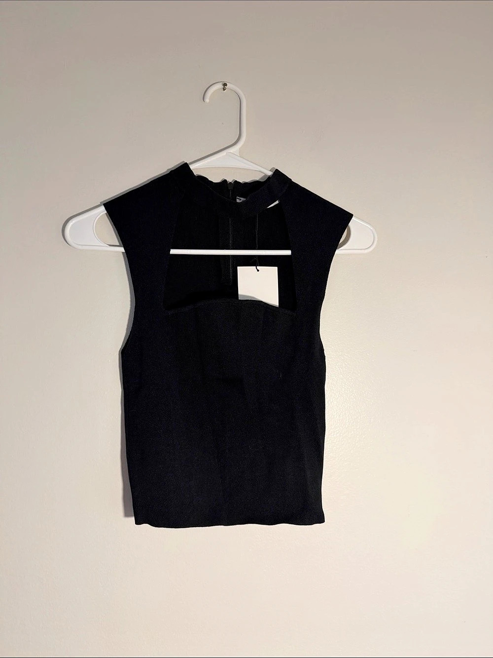 Zara Knit Choker Top Sleeveless Black Size Small